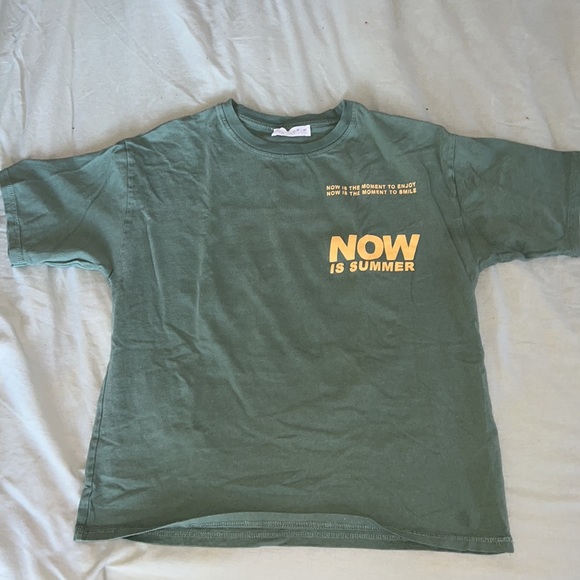 Zara green graphic tee - Picture 3 of 4